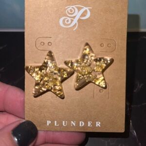 Plunder Gold Star Confetti Earrings